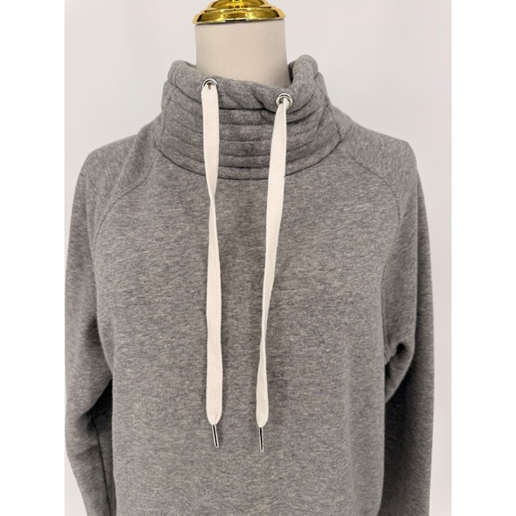 EVEREVE Women's Gray Cowl Neck Sweatshirt Pullover M Ribbed Cuffs Casual - Picture 2 of 6